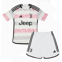 Koszulka piłkarska Juventus Strój wyjazdowy dla dzieci 2023-24 tanio Krótki Rękaw (+ Krótkie spodenki)